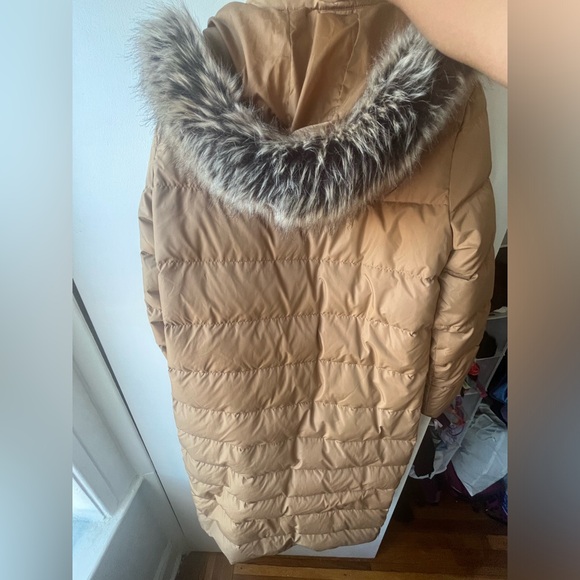 Tan Lands Ends winter coat - ankle length - Picture 2 of 6